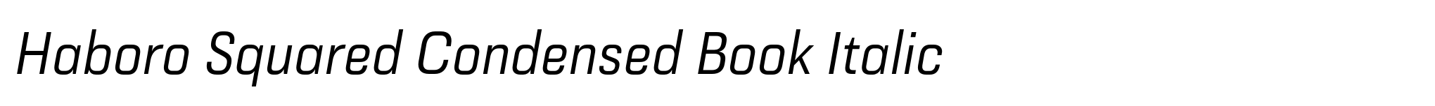 Haboro Squared Condensed Book Italic image